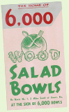 6000 Wood Salad Bowls - Florida roadside attraction